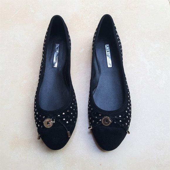 BCBGeneration Black Suede Flats (NEW) - Picture 2 of 10